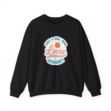 Just A Girl Crochet Unisex Heavy Blend™ Crewneck Sweatshirt