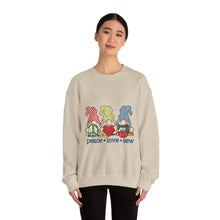 Peace, Love, Sew Gnomes Unisex Heavy Blend™ Crewneck Sweatshirt