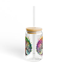 Colorful Tree of Life Sipper Glass, 16oz