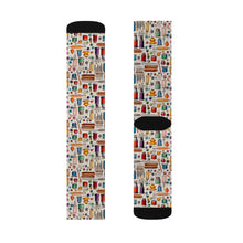 Watercolor Sewing Supplies 1 Socks