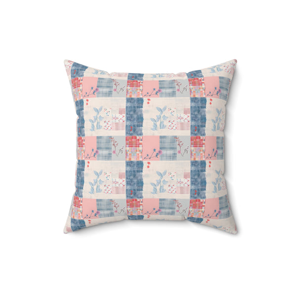 Sew Sweet Sewing Patchwork 2 Spun Polyester Square Pillow