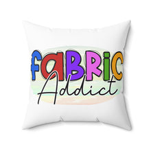 Fabric Addict Spun Polyester Square Pillow - White