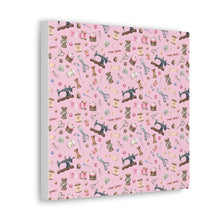 Sewing Elements Pink - Canvas Gallery Wraps