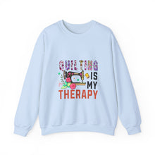 Floral Quilting is My Therapy Unisex Heavy Blend™ Crewneck Sweatshirt