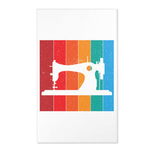 Retro Sewing Machine Area Rugs - White