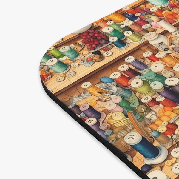 Watercolor Sewing Supplies 10 Mouse Pad (Rectangle)