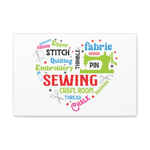 Colorful Sewing Word Cloud - Canvas Gallery Wraps