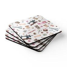 Sewing Elements White Corkwood Coaster Set