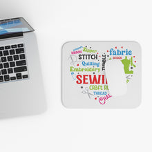 Colorful Sewing Word Cloud Mouse Pad (Rectangle)