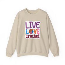 Live Love Crochet Unisex Heavy Blend™ Crewneck Sweatshirt
