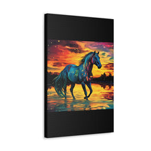 Colorful Modern Horse - Canvas Gallery Wraps - Black