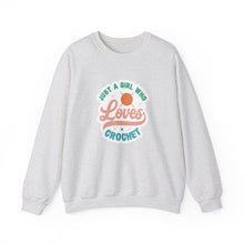 Just A Girl Crochet Unisex Heavy Blend™ Crewneck Sweatshirt