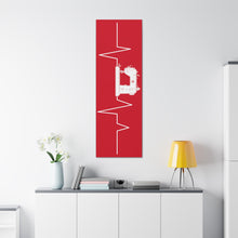 Sewing Machine Heart Beat - Red - Canvas Gallery Wraps