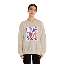 Live Love Crochet Unisex Heavy Blend™ Crewneck Sweatshirt