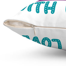 Handmade with Love Spun Polyester Square Pillow