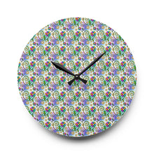 Floral Collage Pattern 1 Acrylic Wall Clock