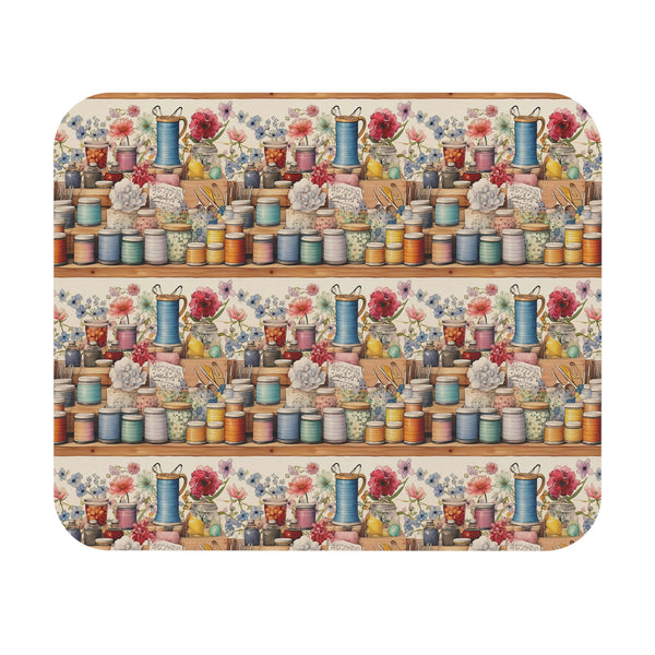 Watercolor Sewing Supplies 2 Mouse Pad (Rectangle)