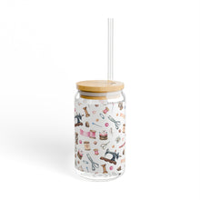 Sewing Elements White Sipper Glass, 16oz