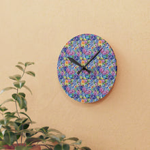 Packed Watercolor Buttons Acrylic Wall Clock