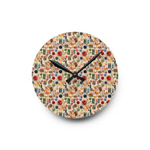 Watercolor Sewing Supplies 7 Acrylic Wall Clock
