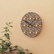 Watercolor Sewing Supplies 6 Acrylic Wall Clock
