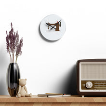 Vintage Sewing Machine Acrylic Wall Clock - White
