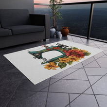 Vintage Floral Sewing Machine Outdoor Rug
