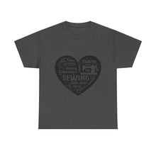 Black Sewing Word Cloud Unisex Heavy Cotton Tee