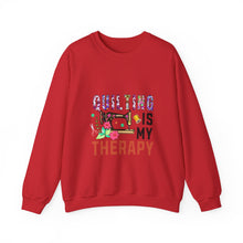 Floral Quilting is My Therapy Unisex Heavy Blend™ Crewneck Sweatshirt