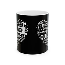 Quilting Word Cloud Ceramic Mug, (11oz, 15oz)