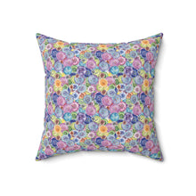 Packed Watercolor Buttons Spun Polyester Square Pillow