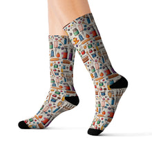 Watercolor Sewing Supplies 1 Socks