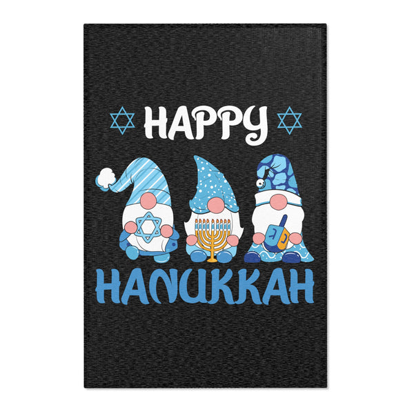 Happy Hanukkah Gnomes Area Rugs