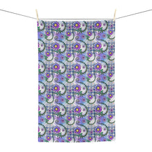 Floral Collage Pattern 2 Microfiber Tea Towel