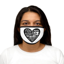 Black Sewing Word Cloud Fabric Face Mask