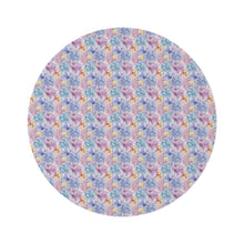 Pastel Alcohol Ink Flowers Pattern 4 Round Rug