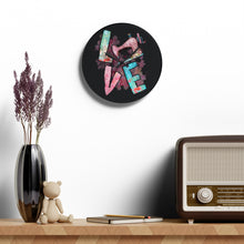 Sewing Love Acrylic Wall Clock - Black