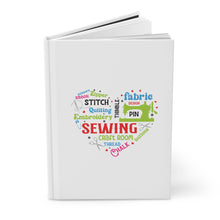 Colorful Sewing Word Cloud Hardcover Journal Matte