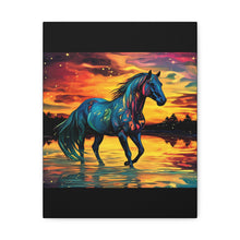 Colorful Modern Horse - Canvas Gallery Wraps - Black