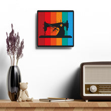 Retro Sewing Machine Acrylic Wall Clock - Black