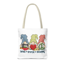 Peace, Love, Sew Gnomes Tote Bag