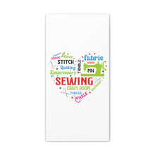 Colorful Sewing Word Cloud - Canvas Gallery Wraps