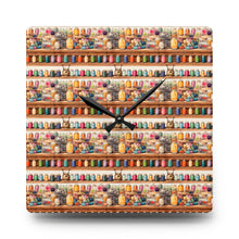 Watercolor Sewing Supplies 4 Acrylic Wall Clock