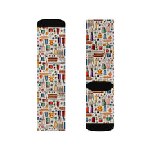 Watercolor Sewing Supplies 1 Socks