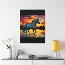 Colorful Modern Horse - Canvas Gallery Wraps - Black