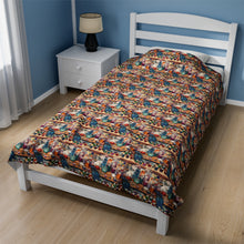 Watercolor Sewing Supplies 3 Velveteen Plush Blanket