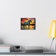 Colorful Modern Horse - Canvas Gallery Wraps - Black