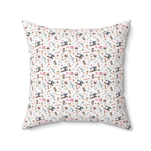 Sewing Elements White Spun Polyester Square Pillow