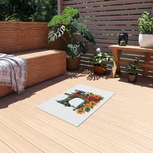 Vintage Floral Sewing Machine Outdoor Rug