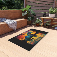 Colorful Modern Horse Outdoor Rug